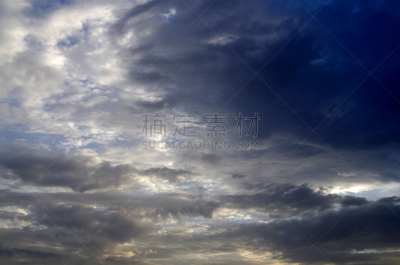 天空,蓝色,云,美,水平画幅,纹理效果,巨大的,户外,云景