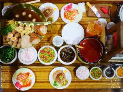 泰国食品,木制,桌子,亚洲人种,泰国人,编辑,户外,色彩鲜艳,多色的,著名景点