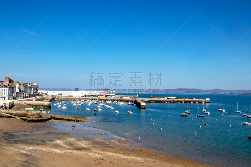 Douarnenez. Panorama on the port of Rosmeur, Finistère, Brittany