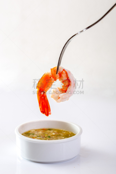 清新,分离着色,虾,白色背景,华贵,食品,泰国,煮食,成分,蛋白质