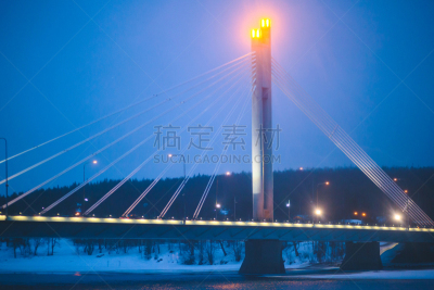 拉普兰,冬天,城市,芬兰,罗瓦涅米,夜晚,水平画幅,雪,圣诞老人