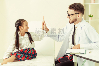 儿童,幸福,小的,可爱的,健康保健,护士,听诊器,药