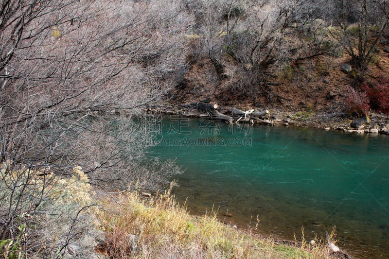 冬天,河流,早晨,河道,河岸区,自来水,河床,水,水平画幅,山