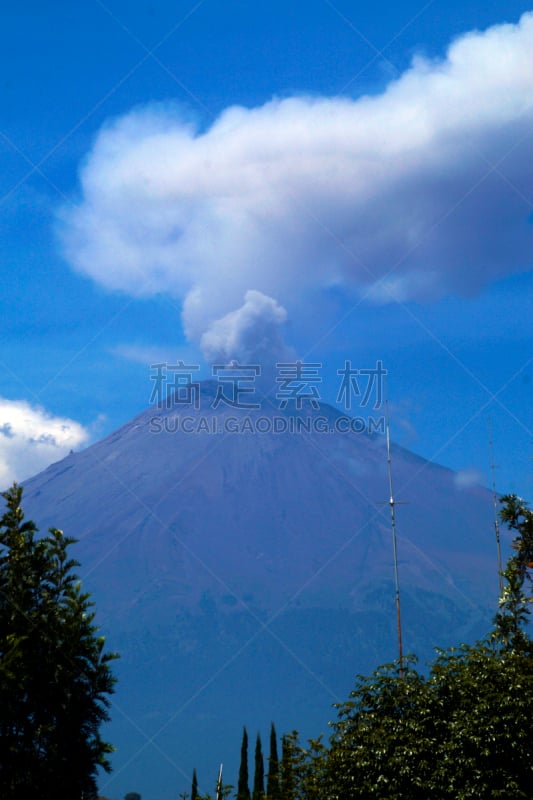 波波卡特佩特火山,喷气孔,垂直画幅,火山,2015年,云,灰,户外,火山口,爆发