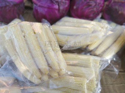 蔬菜,待售,水平画幅,素食,迷你型玉米,无人,生食,组物体,户外,塑胶