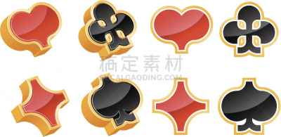 扑克牌a,无人,钻石形,钻石,黑色,黑桃a,红桃a,红色,黑桃,方片a