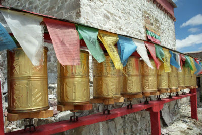 转经筒,冈仁波齐峰,佛,朝拜者,传统庆典,高原,天空,风,水平画幅,山