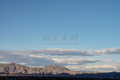 云,莫哈韦沙漠,天空,在上面,地形,山,云景,房屋,图像,内华达州