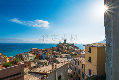五渔村,利古里亚大区,意大利,水平画幅,无人,夏天,户外,瑞尔马乔里,拉斯佩济亚,城镇