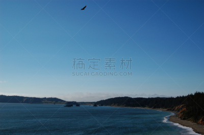 加利福尼亚,风景,公路,海岸地形,天空,美国,水平画幅,地形,无人,水平线