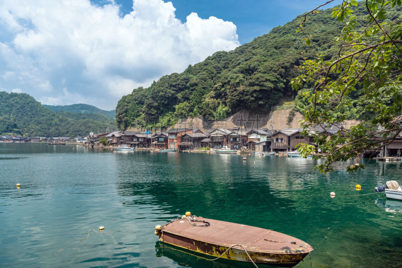 国际网工程备忘录,房屋,天空,京都府,城镇景观,宫津湾内,度假胜地,水平画幅,无人,海港