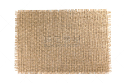 纺织品,白色背景,粗麻布,分离着色,自然,席子,水平画幅,磨损的,无人,古老的