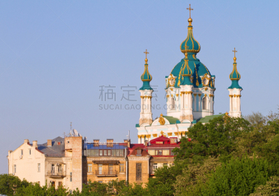 乌克兰,飓风安德鲁,基辅,水平画幅,建筑,夏天