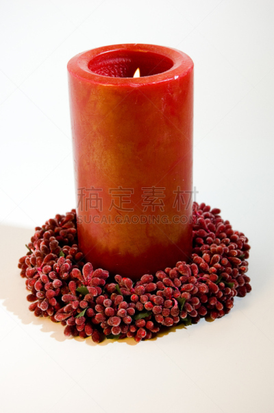 蜡烛,垂直画幅,烛光,无人,符号,白色背景,蜡,红色,白色