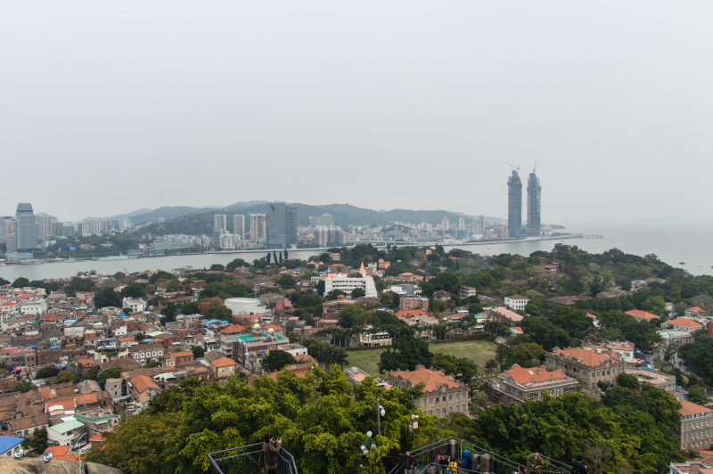 厦门,水平画幅,建筑,无人,水平线,蓝色,全景,城市天际线,建筑外部,户外预览效果