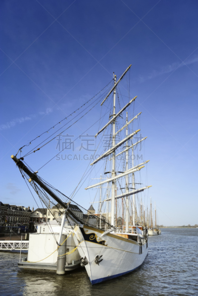甘本,帆船,爱塞美尔湖,上艾瑟尔,垂直画幅,水,古董,休闲活动,无人,古老的