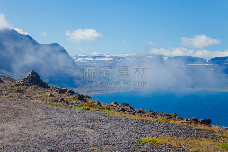 冰湾市,夏天,冰岛国,自然美,峡湾,地形,拉特拉尔角,雷克雅未克,水,天空