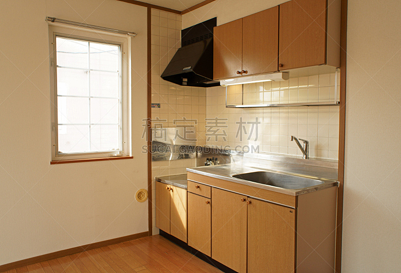 厨房,留白,水平画幅,硬木地板,房地产经纪人,厨房水槽,居住区,灶台,饭厅