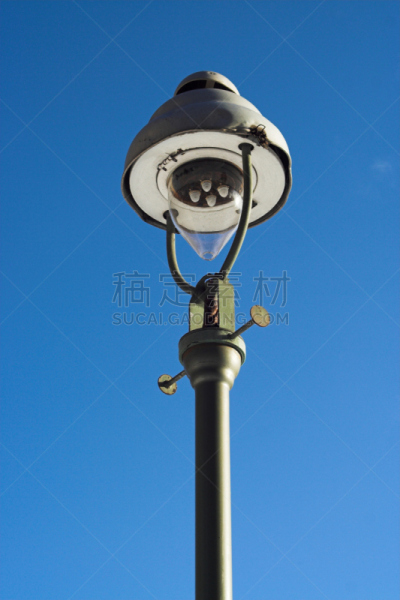 垂直画幅,天空,灰色,灯笼,无人,蓝色,古老的,柏林,灯,路灯