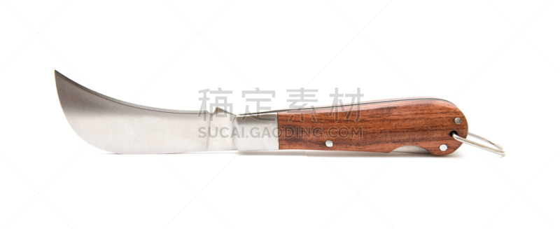 修枝刀,钩镰,式样,水平画幅,木制,无人,全景,餐刀,古典式,白色背景