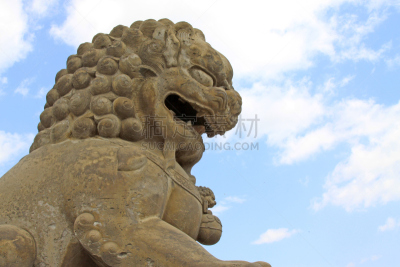 石材,过去,中国,狮子,美术工艺,传统,水平画幅,地形,建筑,雕刻物