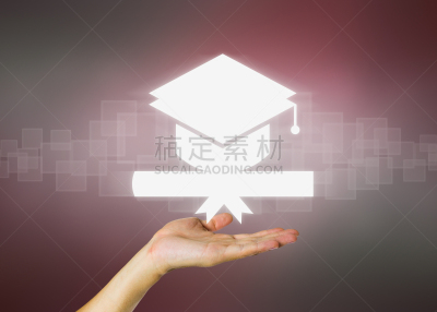 水平画幅,蝴蝶结,符号,白人,文档,泰国,知识,学位帽,高处,智慧
