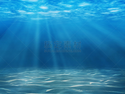 水下,都市风光,海底,在底端,深的,阳光光束,水面,在下面,沙子,波纹