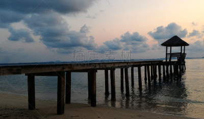 云,海洋,桥,在下面,yellow water,黄海,黄色背景,视角,彩色背景,泰国