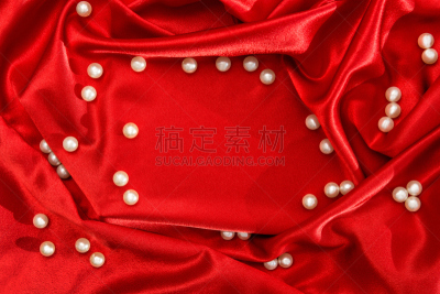 情人节,生日,丝绸,红色,婚礼,背景,珍珠牡蛎,水,边框,艺术