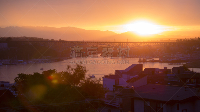 联合湖,西雅图,橙色,华盛顿州,火,西湖购物中心,煤气厂公园,奥林匹克山脉,奥林匹克山,自然