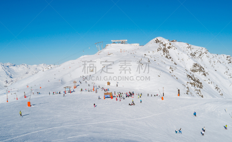 葱仁谷,度假胜地,水平画幅,雪,无人,滑雪坡,户外,三个村落,圣马丁的美丽城,白色