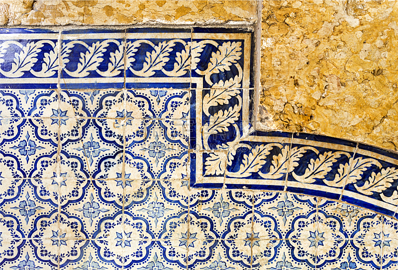 传统,瓷砖,蓝色,陶瓷制品,古老的,几何形状,图像,无人,2018,式样