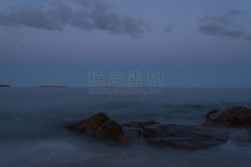 岩石,海洋,海岸线,风景,曙暮光,新月形,自然,水平画幅,夜晚,无人