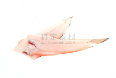 白色背景,肉片,太平洋油鲽,水平画幅,日本,生食,海产,背景分离,成分,切片食物