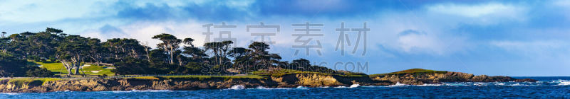 锐角,柏树,水,卡麦尔,水平画幅,云,无人,岩层,户外,云景