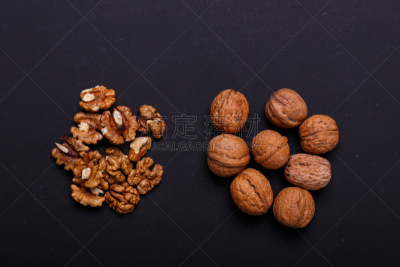 健康食物,小吃,胡桃,黑色背景,坚果,水平画幅,素食,南瓜,组物体,干的