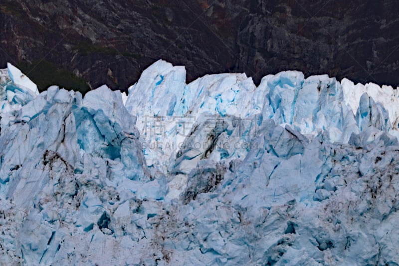 特写,在上面,寒冷,美国,水平画幅,雪,冰河,乘船游,五月,蓝色