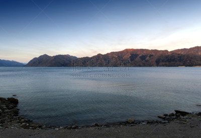奥塔哥地区,哈威亚湖,新西兰,hawea,水,天空,公园,水平画幅,山,曙暮光