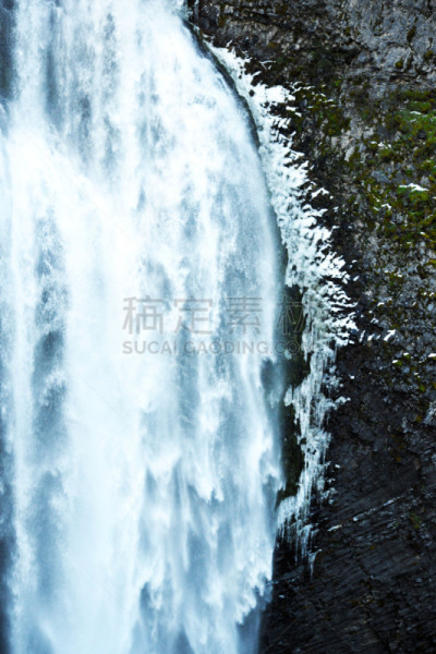 雪,瀑布,垂直画幅,天空,俄勒冈州,俄勒冈郡,美国,夜晚,威拉麦狄谷,无人