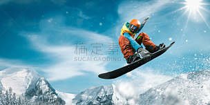 滑雪板,迅速,冬季运动,水平画幅,雪,蓝色,全景,乌克兰,户外,雪板