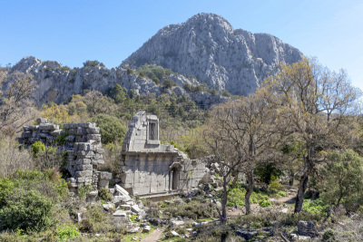 alexander the great,安塔利亚省,水平画幅,地形,建筑,无人,户外,大门,过去,废墟