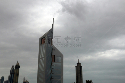 阿联酋大厦,迪拜,谢赫扎耶德路,都市风景,商务,城市天际线,阿拉伯联合酋长国,居住区,摄像机拍摄角度,双胞胎