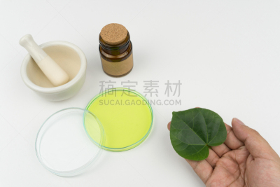 有机食品,叶子,研磨器,绿色,手牵手,平衡折角灯,部分,药,科学实验,泰国