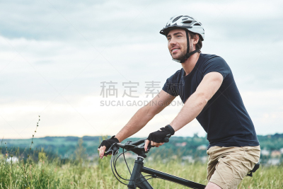 山脉,骑自行车,青年男人,部分,胖胎自行车,运动,极限运动,仅男人,仅一个男人