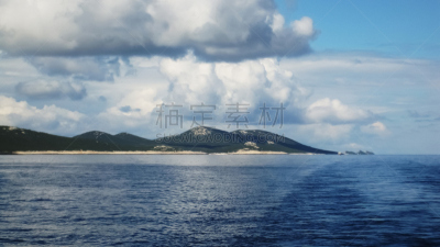 长岛,水,天空,美,水平画幅,云,无人,夏天,户外,干净