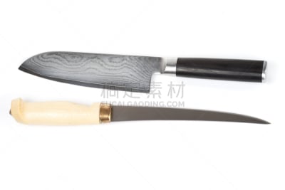 白色,炊具刀,芬兰国,分离着色,鱼片刀,水平画幅,无人,金属,两个物体,彩色图片