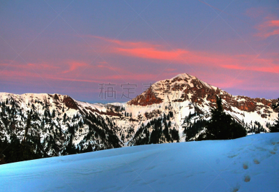 希腊,冬天,在上面,寒冷,雪山,环境,云,黄昏,雪,自然美