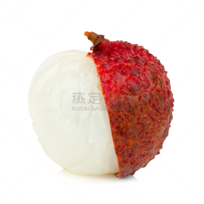 清新,荔枝,白色背景,分离着色,褐色,尖的,素食,果汁,特写,泰国