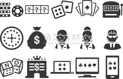 绘画插图,计算机图标,赌场,矢量,股票,赌台管理员,老虎机,德州扑克,轮盘赌转轮,乐透奖