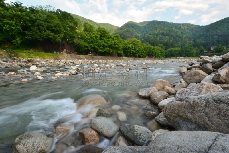 瀑布,草河,水平画幅,地形,岩石,无人,日本,户外,石头,山